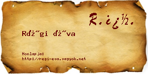 Régi Éva névjegykártya
