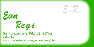 eva regi business card